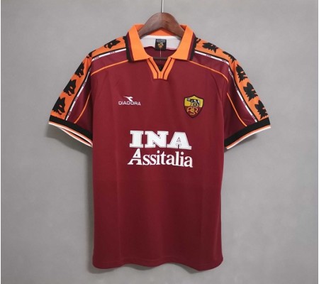 Roma 98/99 Home Red Soccer Jersey